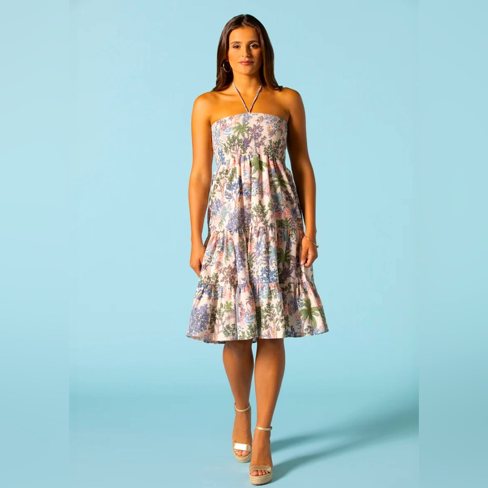 NWT.   Tori Richard Smocked Sundress. SizeS